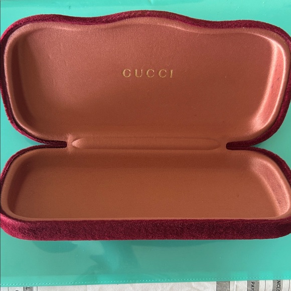 Gucci Accessories - Gucci Burgundy Velvet Eyeglass Sunglass Case like new